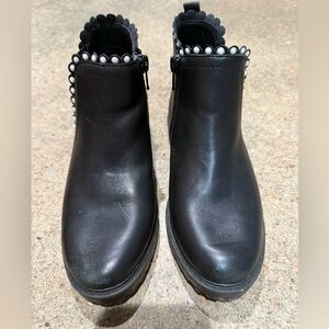 GB Girls Black Leather Studded Chelsea Boots – Ankle Boots Girls Size 13